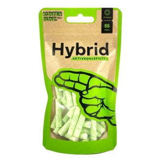 Фільтри для самокруток HYBRIDE CARBON GREEN - 6,4 х 30 мм (55 шт) Фільтри для самокруток HYBRIDE CARBON GREEN - 6,4 х 30 мм (55 шт)