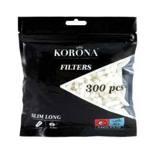 Фільтри для самокруток KORONA SLIM LONG 6х22 мм (300 шт)
