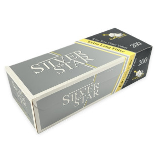 Tubki do nabijania papierosów  SILVER STAR CARBON X-LONG (200 szt.)