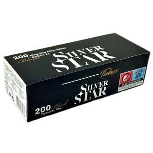 Гільзи для набивання сигарет SILVER STAR CARBON BLACK - WHITE X-LONG (200 шт) Гільзи для набивання сигарет SILVER STAR CARBON BLACK - WHITE X-LONG (200 шт)