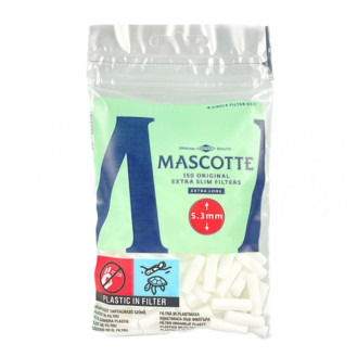 Фільтри для самокруток MASCOTTE EXTRA SLIM ORIGINAL 5,3х19 мм (150 шт) Фільтри для самокруток MASCOTTE EXTRA SLIM ORIGINAL 5,3х19 мм (150 шт)