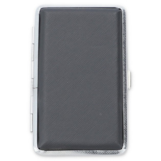 Papierośnica J&Y Slim czarna skóra 