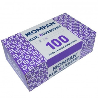 Gilzy papierosowe KOMPAN KLIK BLUEBERRY (100 szt)