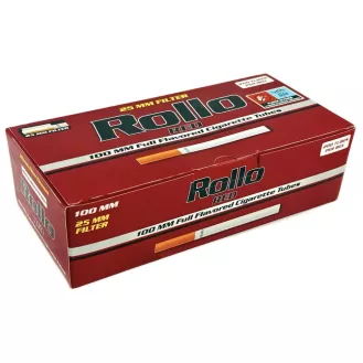 Cigarette rolling sleeves ROLLO RED 8X25mm, 100mm (200 pcs)