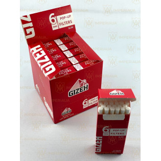 Filtry do papierosów skręcanych GIZEH SLIM POP-UP 6x15 mm (102 szt.)
