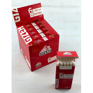 Filtry do papierosów skręcanych GIZEH SLIM POP-UP 6x15 mm (102 szt.)