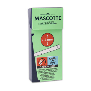 Фільтри для самокруток MASCOTTE EXTRA SLIM ORIGINAL 5,3х15 мм (126 шт)