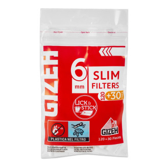 Фільтри для самокруток GIZEH SLIM VEGAN 6Х15 мм (150 шт)