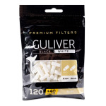 Фільтри для самокруток GULIWER BLACK AND WHITE SLIM 6X15 мм (160 шт) Фільтри для самокруток GULIWER BLACK AND WHITE SLIM 6X15 мм (160 шт)