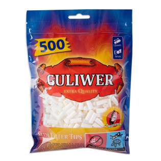 Фільтри для самокруток GULIWER SLIM 6X15 мм (500 шт) Фільтри для самокруток GULIWER SLIM 6X15 мм (500 шт)