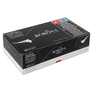 Tubki do nabijania papierosów  KORONA SLIM CARBON (120 szt.)