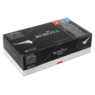 Tubki do nabijania papierosów  KORONA SLIM CARBON (120 szt.)