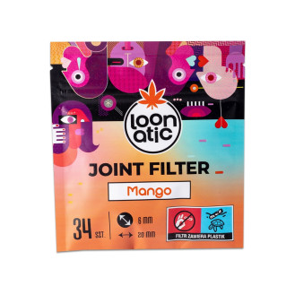 Filtry do papierosów skręcanych LOONATIC -JOINT FILTER slim 6Х20 mm mango (34 szt.)