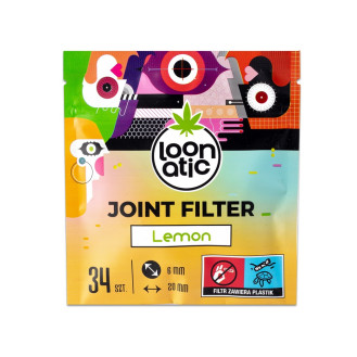 Filtry do papierosów skręcanych LOONATIC -JOINT FILTER slim  6Х20 mm cytrynowe (34 szt.)