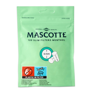 Filtry do papierosów MASCOTTE SLIM MENTHOL 6x15 mm (120 szt.)