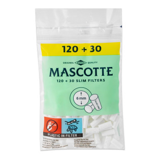 Фільтри для самокруток MASCOTTE SLIM 6х15 мм(150 шт)