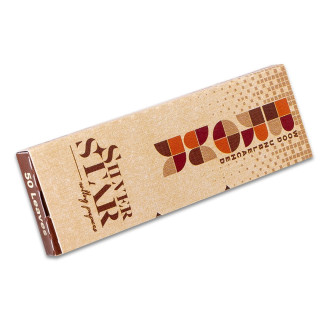 Bibułki SILVER STAR BROWN WOOD UNBLEACHED